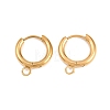 316 Stainless Steel Huggie Hoop Earring Findings EJEW-B158-01B-G-1