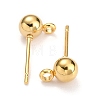 304 Stainless Steel Ball Post Stud Earring Findings X-STAS-Z035-01G-B-2