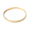 304 Stainless Steel Plain Bangles for Women Men BJEW-Z167-01G-04-4