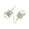 Natural Green Aventurine Chips Tree Dangle Earrings EJEW-JE05734-04-4