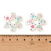 Printed Opaque Acrylic Beads OACR-B054-01V-3