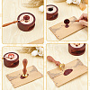 Brass Wax Seal Stamps with Rosewood Handle AJEW-WH0412-0336-3