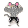 Fitness Mouse Alloy Enamel Pins Brooches JEWB-U009-01A-1