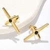 Cross 304 Stainless Steel Stud Earrings EJEW-F361-07G-5