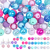 Round Resin Rhinestone & Acrylic & ABS Plastic Imitation Pearl Beads Findings Kits RESI-PA0001-42-1