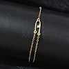 Brass Micro Pave Clear Cubic Zirconia Link Bracelets BJEW-E114-01E-G-1