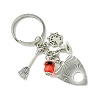 Tibetan Style Alloy Pendants Keychain KEYC-JKC00833-4