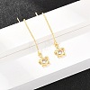Brass Clear Cubic Zirconia Ear Thread EJEW-H182-05B-G-3