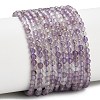 Natural Purple Phantom Quartz Purple Lodolite Quartz Beads Strands G-C262-A01-3mm-1