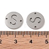 Non-Tarnish 201 Stainless Steel Hollow Flat Round Links FIND-R149-03S-P-3