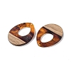 Resin & Wood Pendants WOOD-F015-17G-2