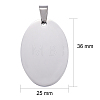 Tarnish Resistant 304 Stainless Steel Pendants LS-STAS-I140-18S-3