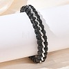 Braided Microfiber Leather Cord Bracelets BJEW-C153-01E-1