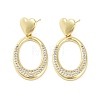 Rack Plating Brass Micro Pave Cubic Zirconia Studs Earrings EJEW-B047-03G-01-1