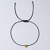 Heart Synthetic Non-magnetic Hematite Bead Braided Bead Bracelets for Couple SV5183-4-1