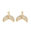 Brass Micro Pave Cubic Zirconia Charms KK-Z136-74G-01-1