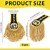 Polyester Tassel Epaulettes AJEW-WH0481-520C-2