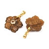 Natural Tiger Eye Carved Pendants G-A315-01G-07-2