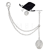 Brass Clip Pocket Watch Chain HJEW-PH02443-1
