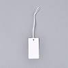 Rectangle Blank Paper Price Tags with Cord CDIS-S023-2-01-2