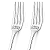 Globleland Word Pattern 304 Stainless Steel Fork AJEW-GL0001-17J-1