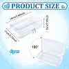 6Pcs Transparent PET Desktop Storage Zipper Boxes ABAG-WA0001-44C-2