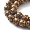 Electroplated Natural Lava Rock Beads Strands X-G-A251-B01-01A-3