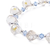 Imitation Austrian Crystal Glass Teardrop Beaded Bracelet BJEW-TA00171-01-4