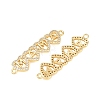 Mother's Day Brass Micro Pave Clear Cubic Zirconia Connector Charm KK-F931-27C-G-2