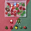 Christmas Theme Handmade Lampwork with Transparent Glass Bead Set DIY-FS0006-97-7