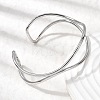 304 Stainless Steel Cuff Bangles for Women BJEW-Z150-01P-02-3