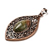 Natural Unakite Pendants G-H065-3R-04-2