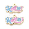 Alloy Enamel Sports Pendants ENAM-T022-65G-1