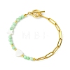 Dyed Natural Freshwater Shell Beads Link Bracelets BJEW-JB13682-4