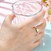 Natural Freshwater Pearl & 304 Stainless Steel Bead Finger Rings RJEW-FS00001-07-5