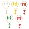 Spray Paint Alloy Jewerly Sets SJEW-YWC0001-01A-2