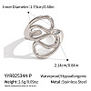 Adjustable 304 Stainless Steel Open Cuff Rings for Women SZ1207-5-1