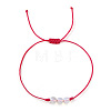 Adjustable Glass Bead Nylon Cord Braided Bead Bracelets NA1872-3-1