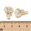 Brass with Glass Rhinestone Pendants KK-H455-27G-3