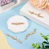 4Pcs 4 Styles Brass Pave Clear Cubic Zirconia Flower Butterfly Connector Charms KK-TA0008-72G-4