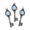 Key Brass Opalite Big Pendants KK-D361-01AS-22-1