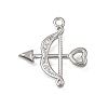 Brass Micro Pave Clear Cubic Zirconia Pendants KK-A302-06P-1