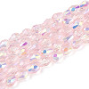 Transparent Electroplate Glass Beads Strands LS-EGLA-N023-6x8mm-A03-1