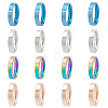 16Pcs 4 Colors 201 Stainless Steel Plain Band Rings Set for Women RJEW-BC0001-02-1