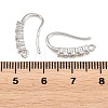 Brass Rhinestone Earring Hooks KK-C261-01C-P-3