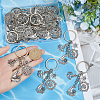 20Pcs Ship Alloy Pendant Decorations HJEW-SC00205-3