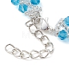 Heart Glass Seed Beaded Bracelets for Women BJEW-JB10268-4