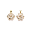 Brass Micro Pave Cubic Zirconia Pendants KK-N287-39G-1