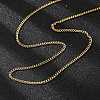 Unisex Casual Style 304 Stainless Steel Curb Chain Necklaces STAS-O037-54G-2