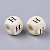 Printed Natural Wood Beads LS-WOOD-T026-001H-2